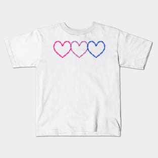 bisexual hearts Kids T-Shirt